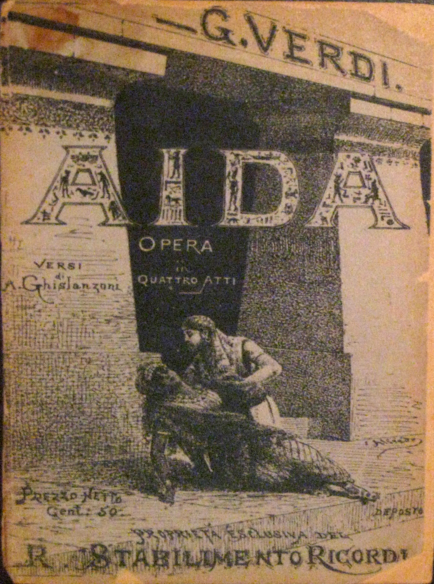 Aida, un libretto datato 1890.
