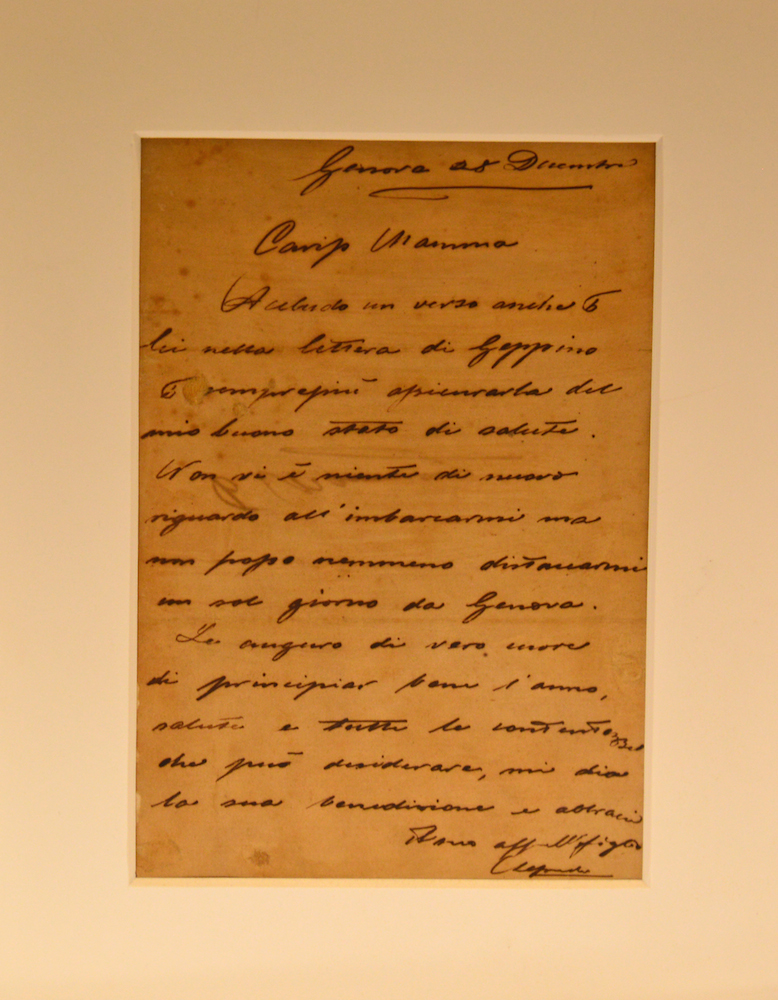 Lettera del capitano Alfredo Cappellini