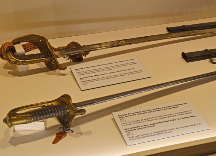 Sabre belonging to an Austrian Naval Officer, with sheath and sabre knot